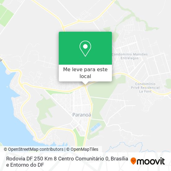Rodovia DF 250 Km 8 Centro Comunitário 0 mapa