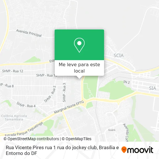 Rua Vicente Pires  rua 1  rua do jockey club mapa