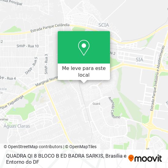 QUADRA QI 8 BLOCO B ED  BADRA SARKIS mapa