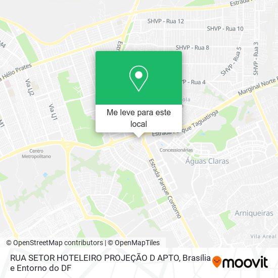 RUA SETOR HOTELEIRO PROJEÇÃO D APTO mapa