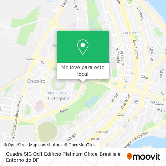 Quadra  SIG Qd1   Edifício Platinum Office mapa