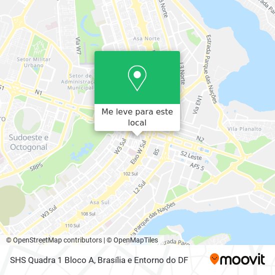 SHS Quadra 1 Bloco A mapa