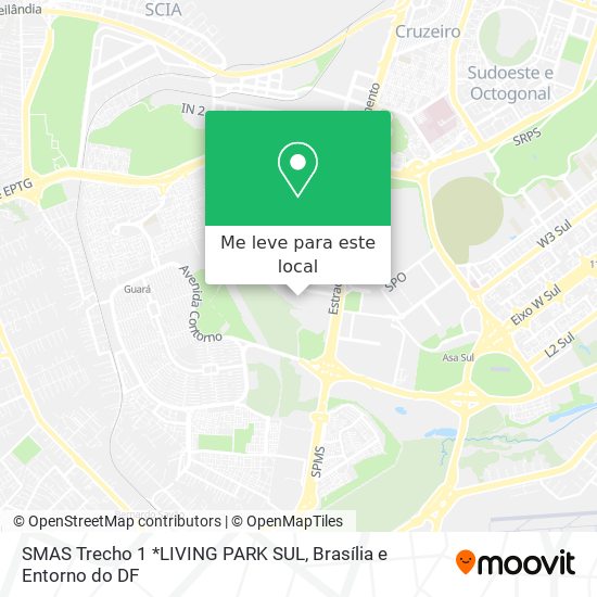 SMAS Trecho 1 *LIVING PARK SUL mapa
