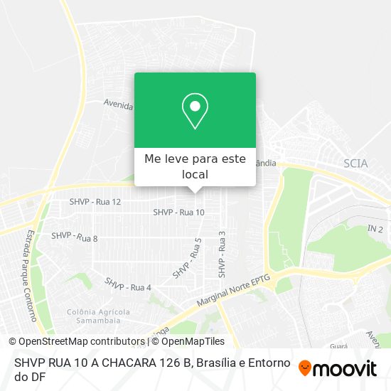 SHVP RUA 10 A CHACARA 126 B mapa