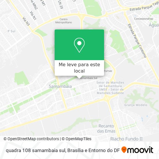 quadra 108 samambaia sul mapa