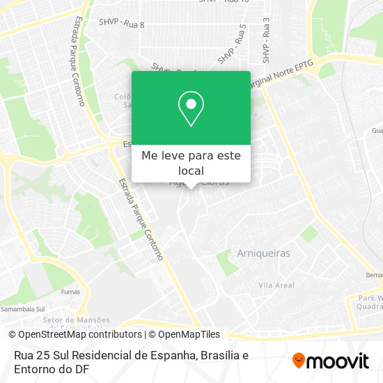 Rua 25 Sul Residencial de Espanha mapa