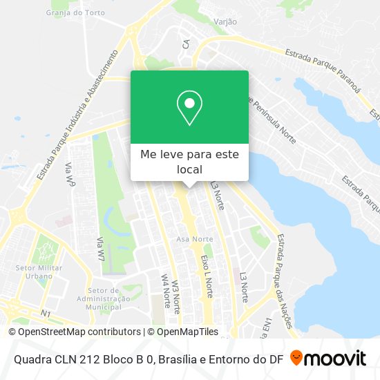 Quadra CLN 212 Bloco B 0 mapa