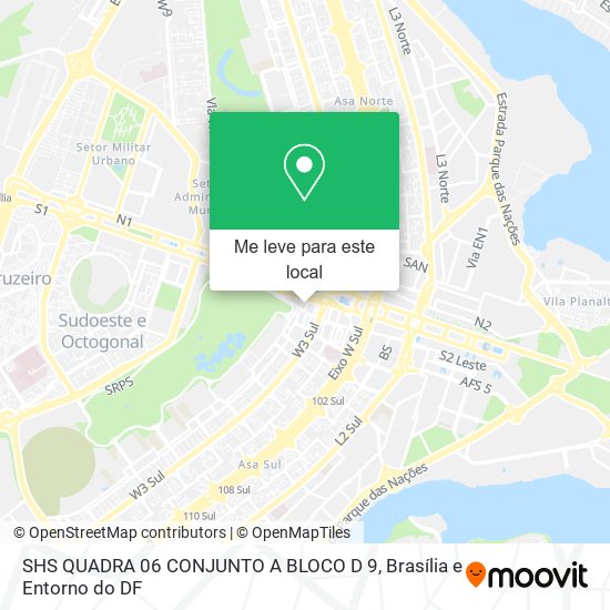 SHS QUADRA 06 CONJUNTO A BLOCO D 9 mapa