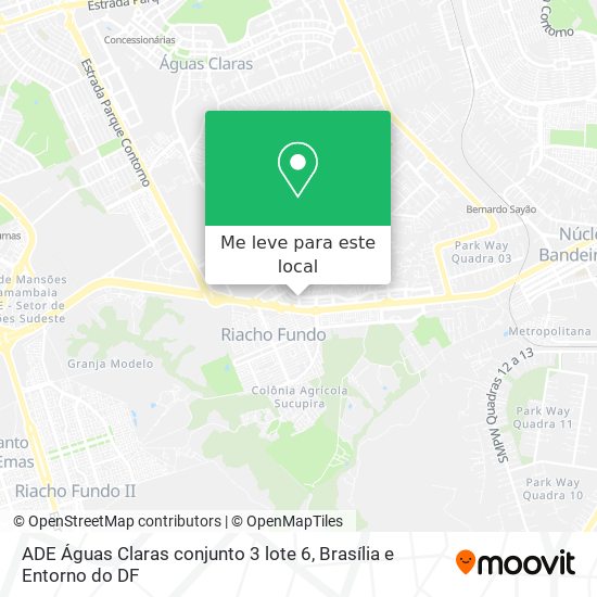 ADE  Águas Claras conjunto 3 lote 6 mapa