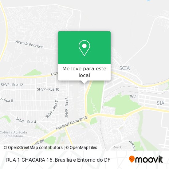 RUA 1 CHACARA 16 mapa