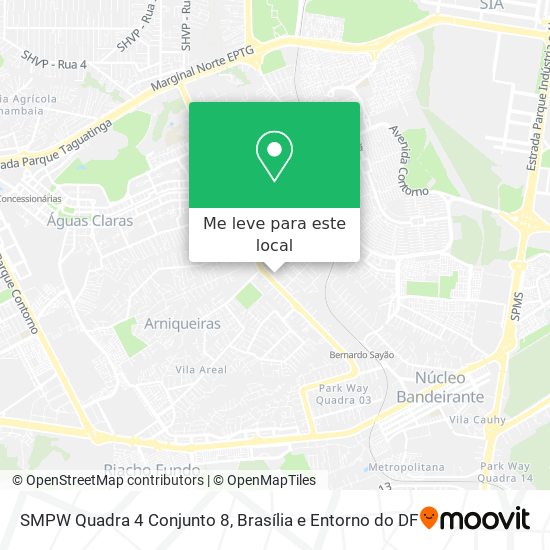 SMPW Quadra 4 Conjunto 8 mapa
