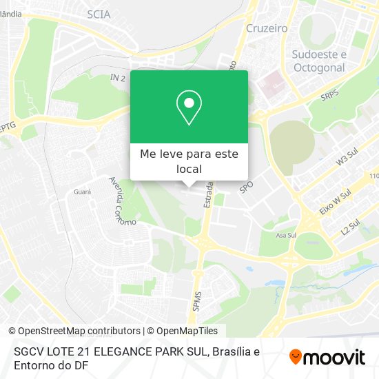 SGCV LOTE 21 ELEGANCE PARK SUL mapa