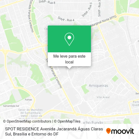 SPOT RESIDENCE  Avenida Jacarandá  Águas Claras Sul mapa