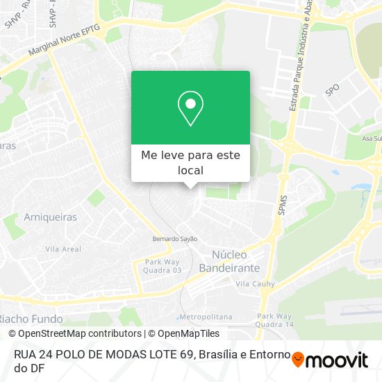 RUA 24 POLO DE MODAS LOTE 69 mapa