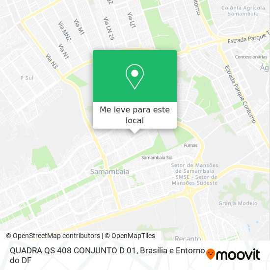 QUADRA QS 408 CONJUNTO D 01 mapa