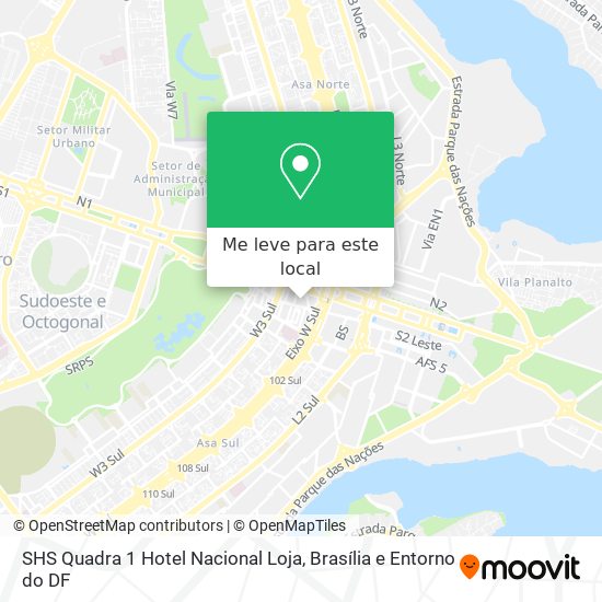SHS Quadra 1   Hotel Nacional   Loja mapa