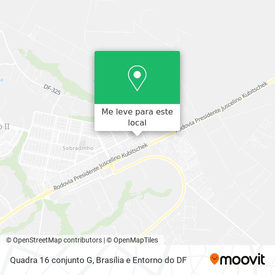 Quadra 16 conjunto G mapa