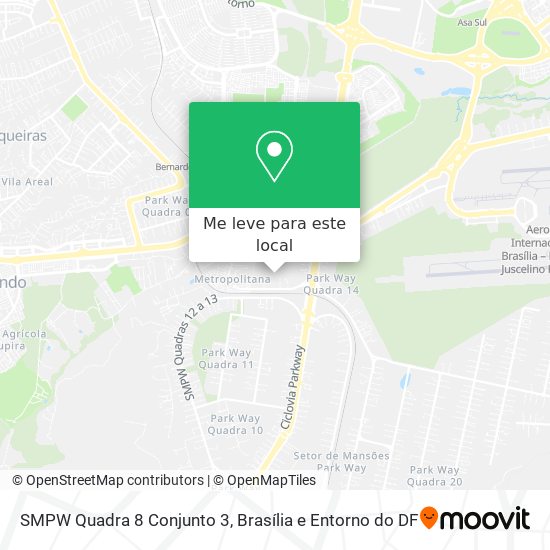 SMPW Quadra 8 Conjunto 3 mapa