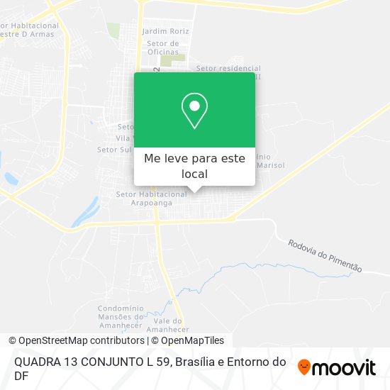 QUADRA 13 CONJUNTO L 59 mapa