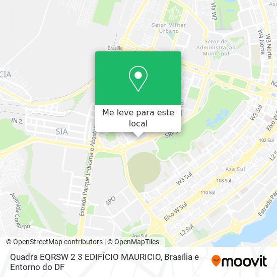 Quadra EQRSW 2 3   EDIFÍCIO MAURICIO mapa