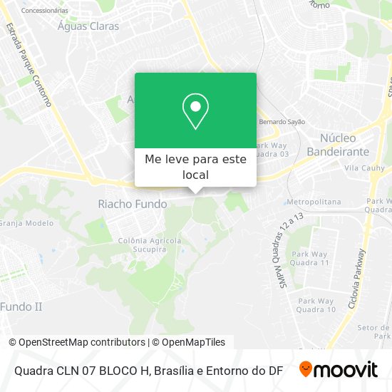 Quadra CLN 07 BLOCO H mapa
