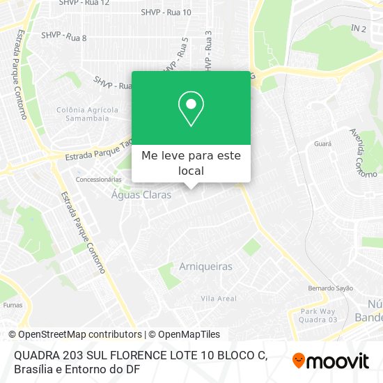 QUADRA 203 SUL   FLORENCE LOTE 10 BLOCO C mapa