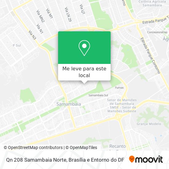 Qn 208 Samambaia Norte mapa