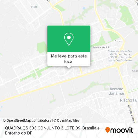 QUADRA QS 303 CONJUNTO 3 LOTE 09 mapa