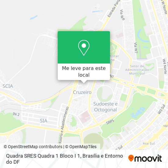 Quadra SRES Quadra 1 Bloco I 1 mapa