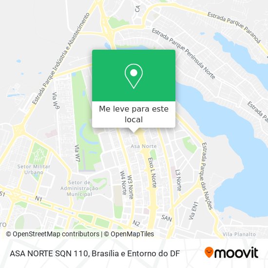 ASA NORTE SQN 110 mapa