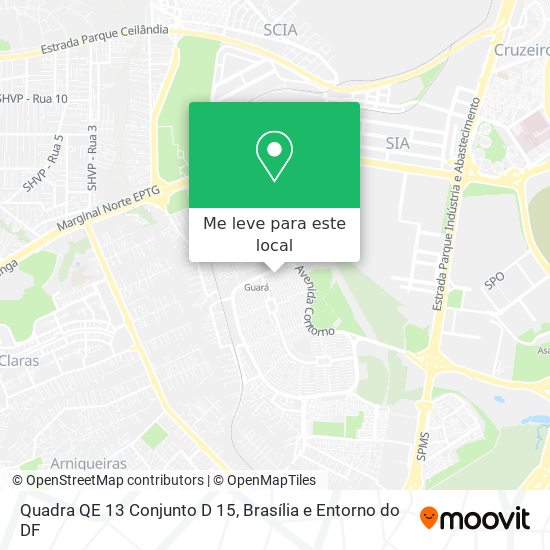 Quadra QE 13 Conjunto D 15 mapa
