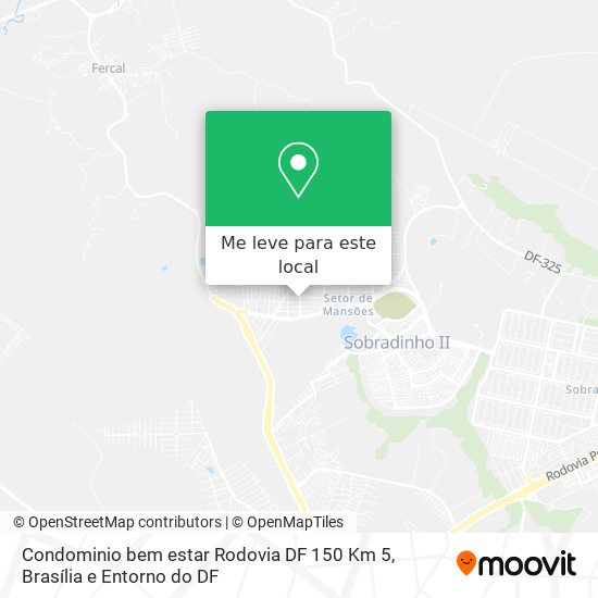 Condominio bem estar Rodovia DF 150 Km 5 mapa