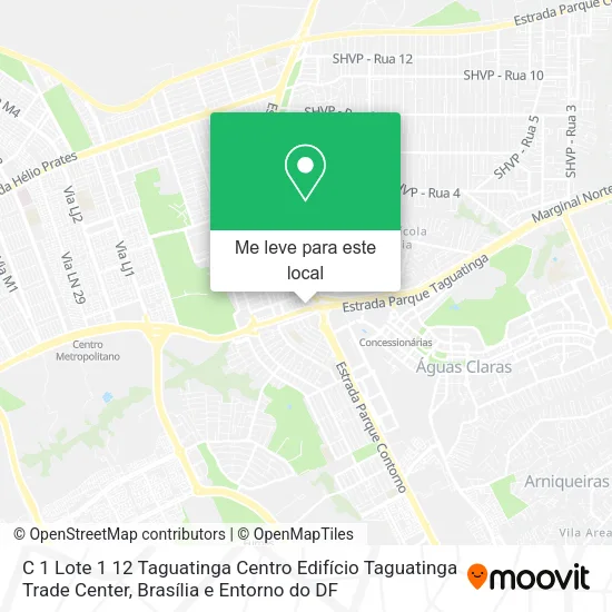 C 1 Lote 1 12 Taguatinga Centro Edifício Taguatinga Trade Center mapa