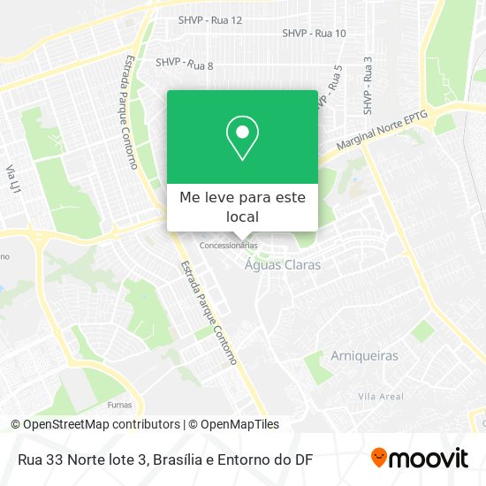 Rua 33 Norte lote 3 mapa