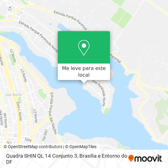 Quadra SHIN QL 14 Conjunto 3 mapa