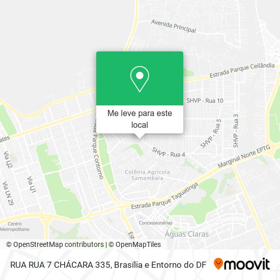 RUA RUA 7 CHÁCARA 335 mapa