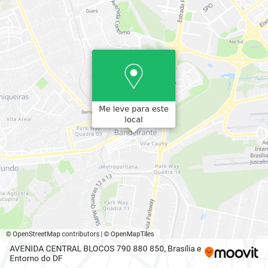 AVENIDA CENTRAL BLOCOS 790 880 850 mapa