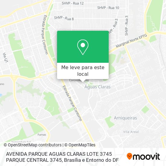 AVENIDA PARQUE AGUAS CLARAS  LOTE 3745   PARQUE CENTRAL 3745 mapa