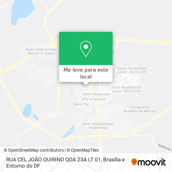 RUA CEL  JOÃO QUIRINO QDA 23A LT 01 mapa