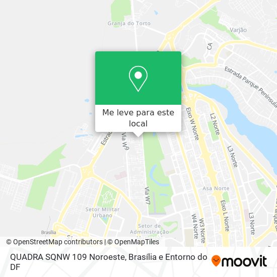 QUADRA SQNW 109  Noroeste mapa