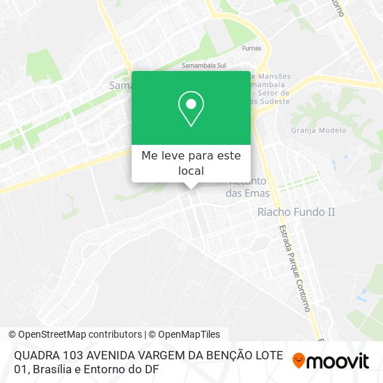 QUADRA 103 AVENIDA VARGEM DA BENÇÃO LOTE 01 mapa