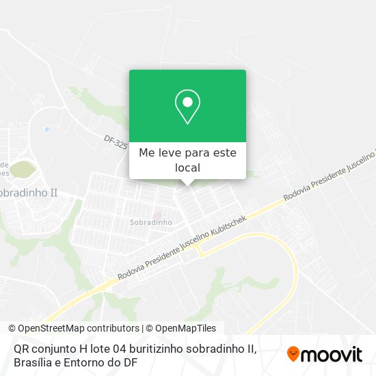 QR conjunto H lote 04 buritizinho sobradinho II mapa