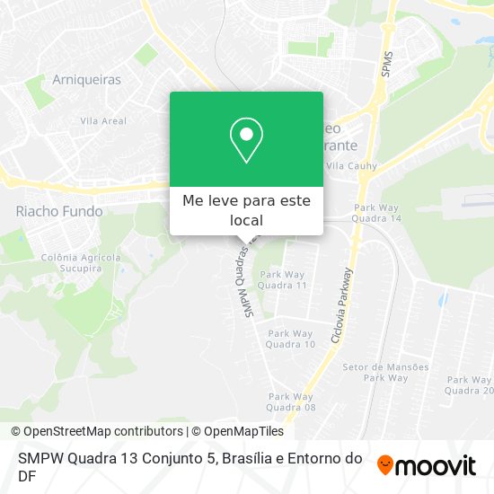 SMPW Quadra 13 Conjunto 5 mapa