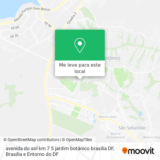 avenida do sol km 7 5 jardim botânico brasilia DF mapa