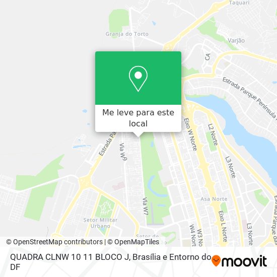 QUADRA CLNW 10 11 BLOCO J mapa