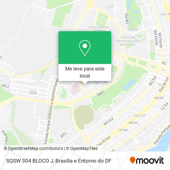 SQSW 304 BLOCO J mapa