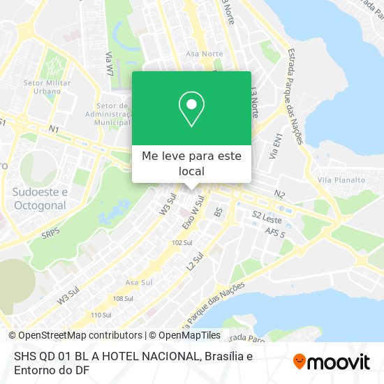 SHS QD 01 BL  A HOTEL NACIONAL mapa