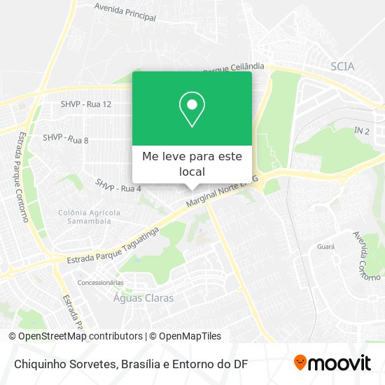 Chiquinho Sorvetes mapa