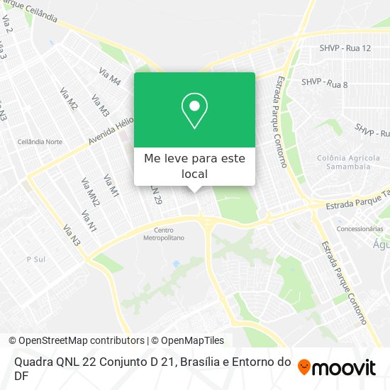 Quadra QNL 22 Conjunto D 21 mapa