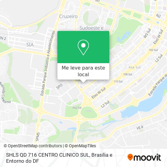 SHLS QD 716   CENTRO CLINICO SUL mapa